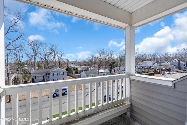 balcony with a residential view