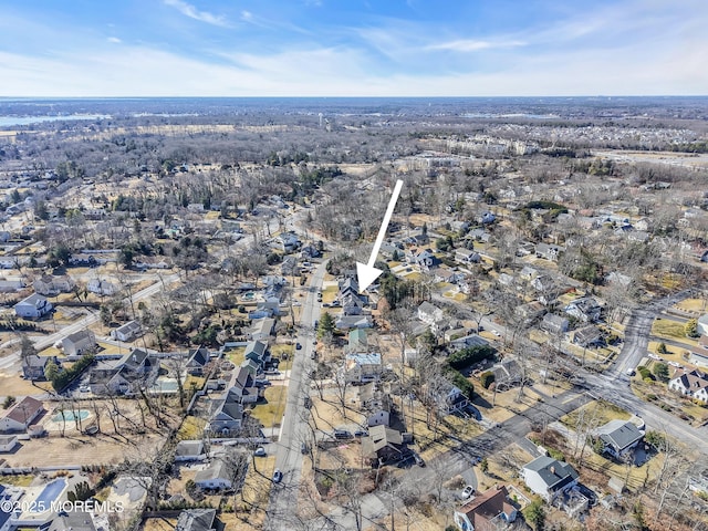 bird's eye view featuring a residential view