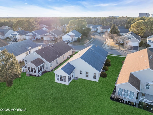 bird's eye view featuring a residential view