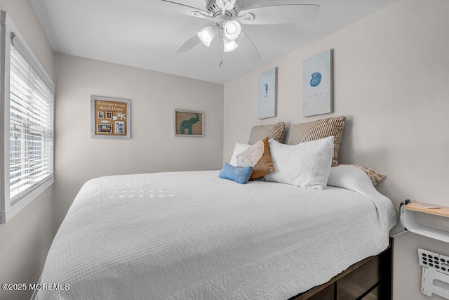 bedroom featuring a ceiling fan