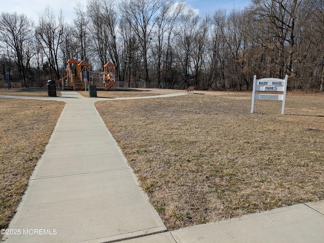 view of home's community with playground community