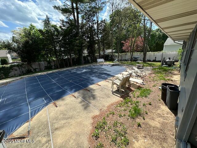 32 Cooper Ave, West Long Branch, NJ 07764 - view of pool with a patio, a fenced backyard, and a fenced in pool