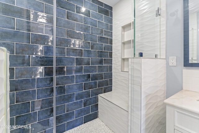 45 Royal Dr, Brick, NJ 08723 - full bathroom with vanity and a shower stall