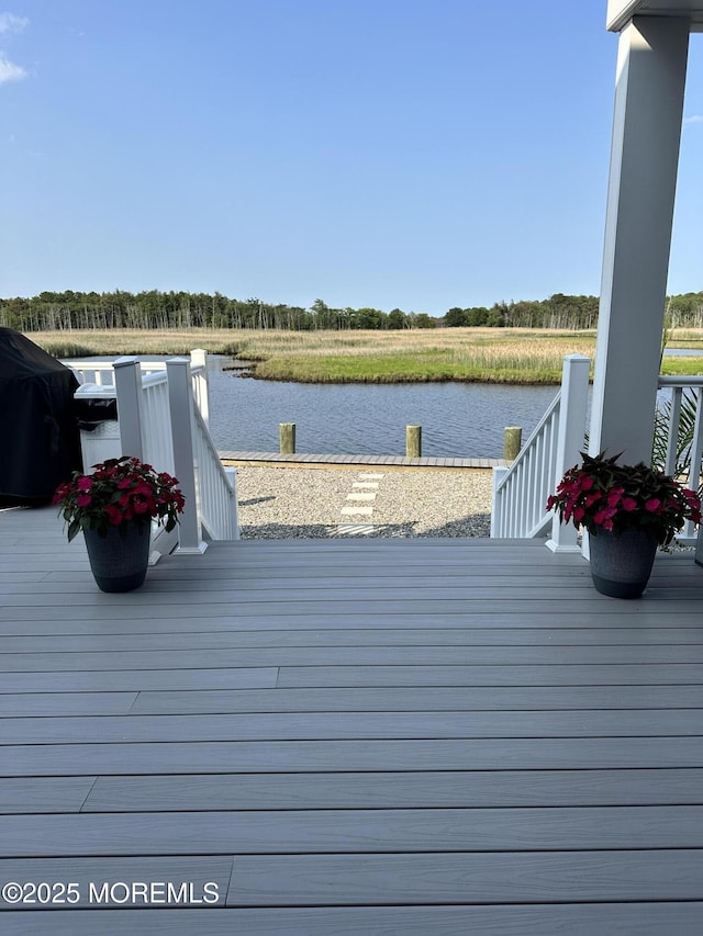 45 Royal Dr, Brick, NJ 08723 - wooden terrace featuring a water view