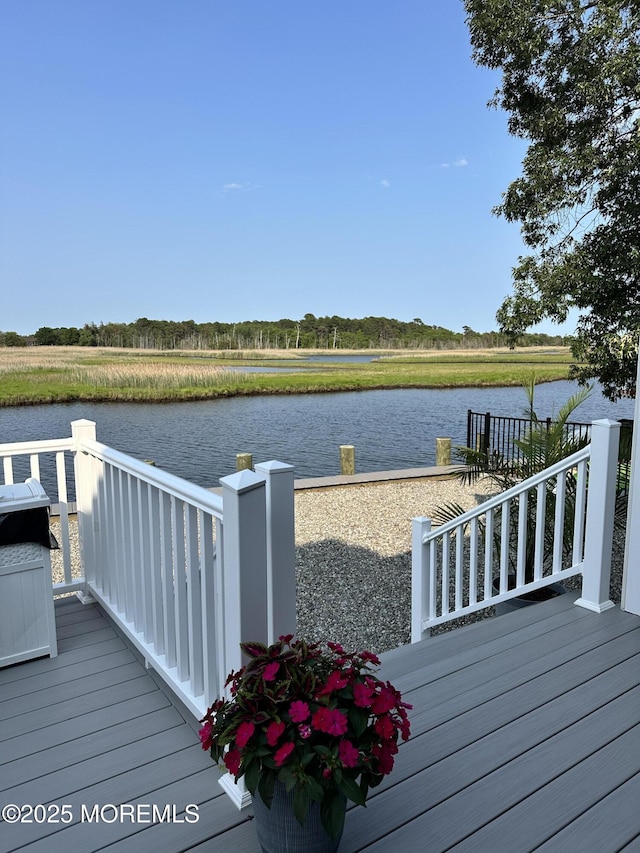 45 Royal Dr, Brick, NJ 08723 - wooden deck featuring a water view