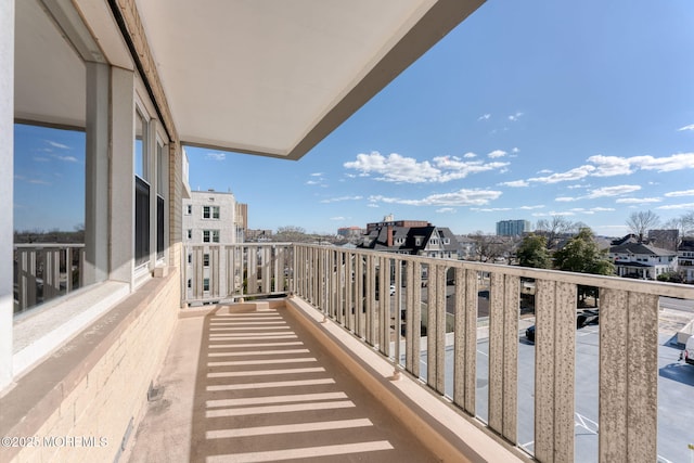 balcony featuring a city view