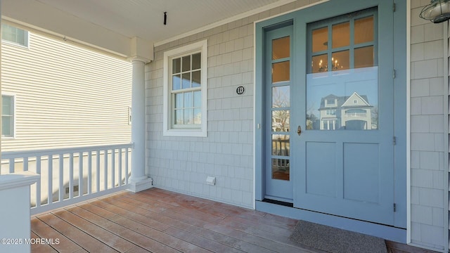 view of doorway to property