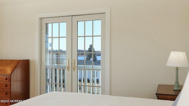 bedroom with french doors