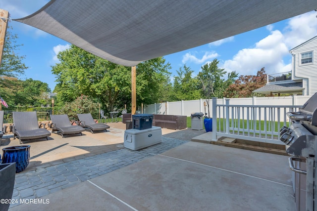 view of patio / terrace with a fenced backyard