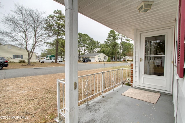 view of patio / terrace with a porch