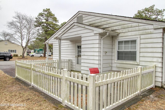 exterior space featuring fence