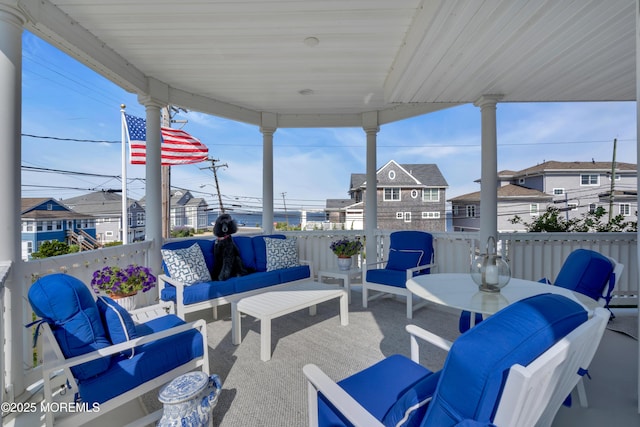 view of patio / terrace with an outdoor hangout area