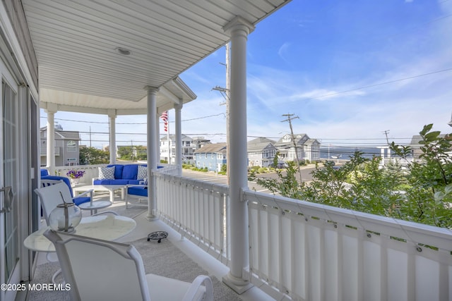 balcony with a residential view