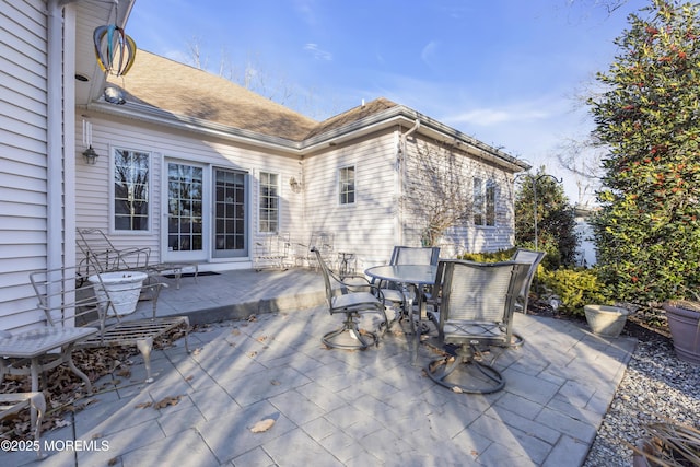 view of patio with outdoor dining area