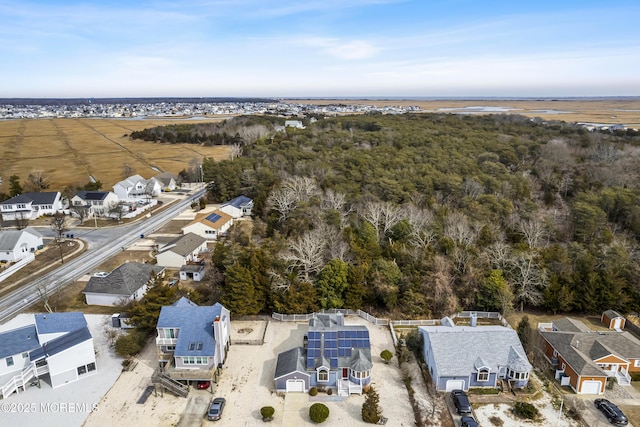 aerial view with a residential view