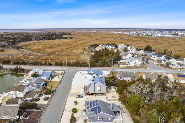 aerial view with a residential view