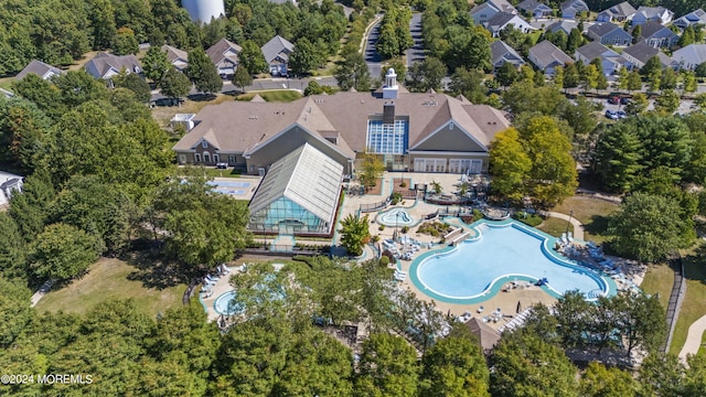 aerial view featuring a residential view