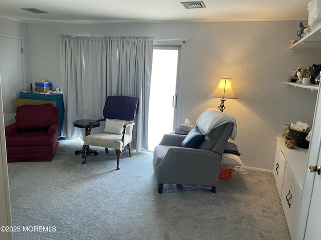 550 Wall St, Eatontown, NJ 07724 - living area with carpet floors and crown molding
