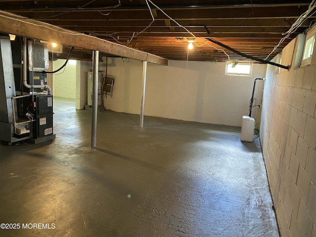 550 Wall St, Eatontown, NJ 07724 - basement featuring gas water heater and heating unit