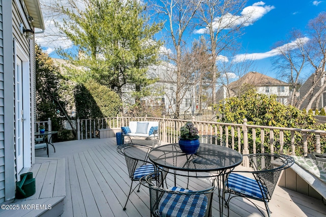 view of wooden terrace