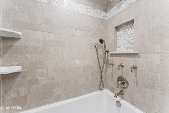 full bathroom featuring  shower combination