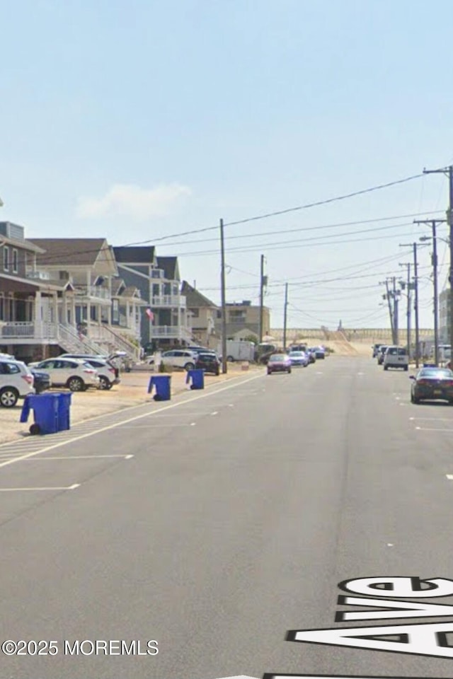 view of road featuring a residential view