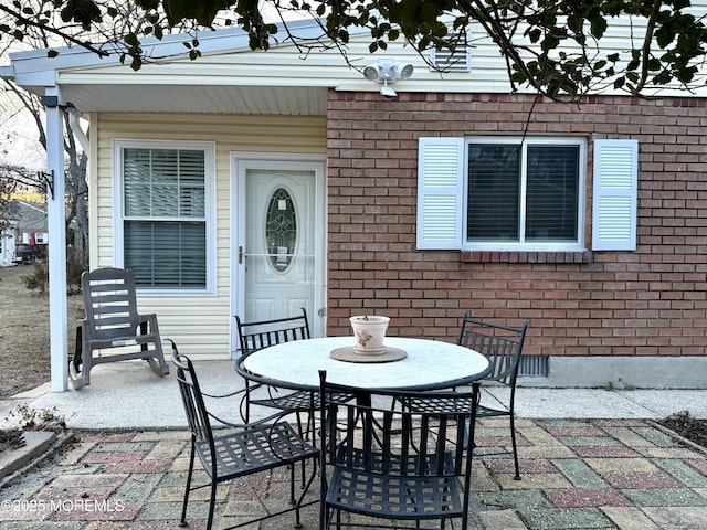 view of patio / terrace featuring outdoor dining area