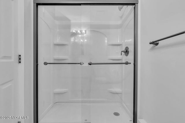 full bathroom featuring a shower stall