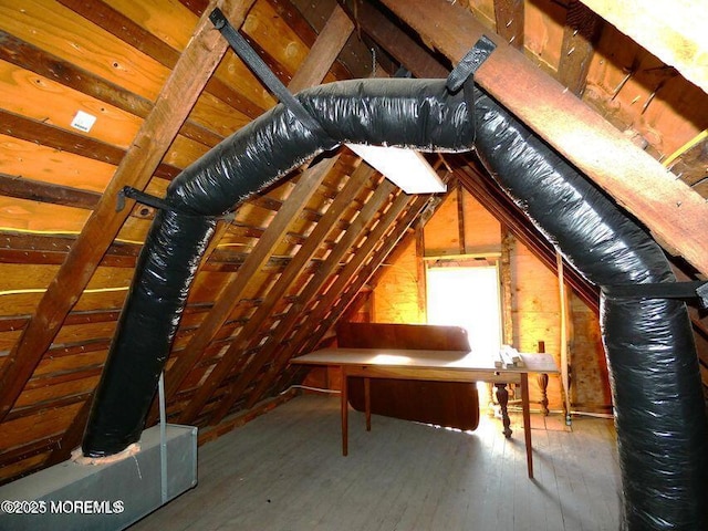 view of attic