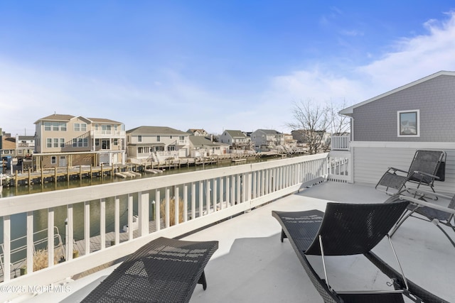 balcony featuring a residential view