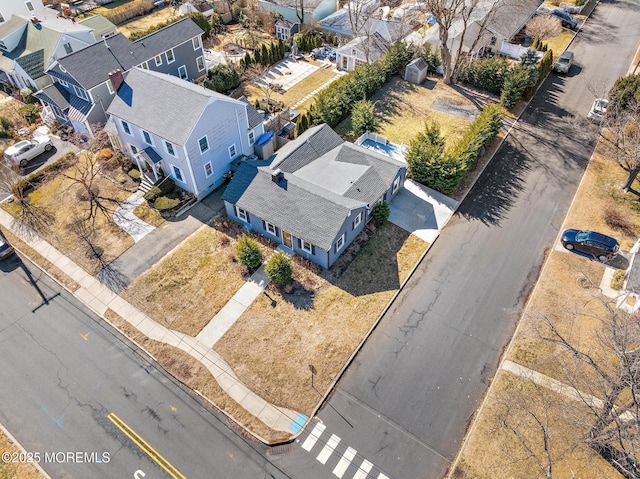 drone / aerial view featuring a residential view