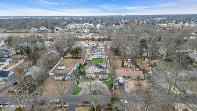 aerial view featuring a residential view