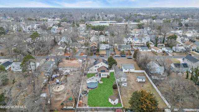 bird's eye view with a residential view