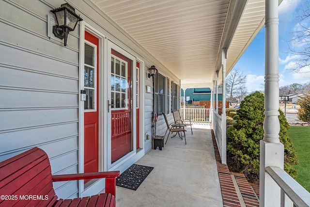 view of patio with covered porch