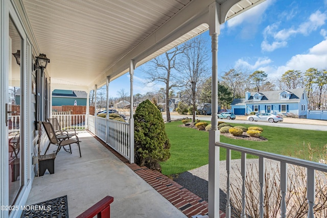 view of patio with a porch