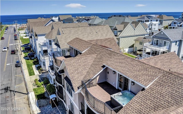 drone / aerial view with a residential view