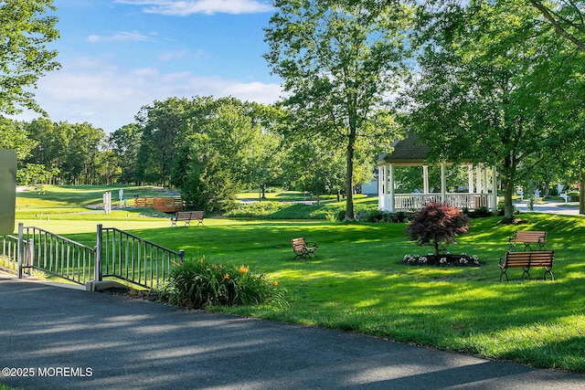 surrounding community featuring a lawn