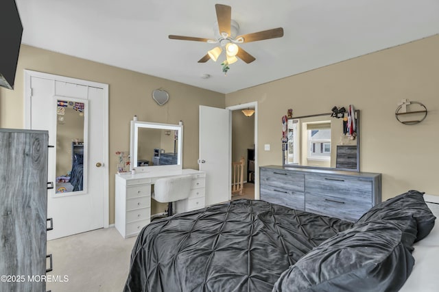 bedroom with ceiling fan