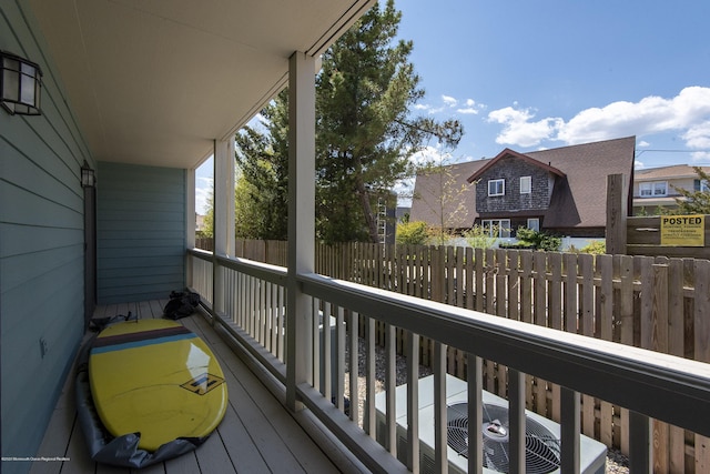 balcony with a residential view