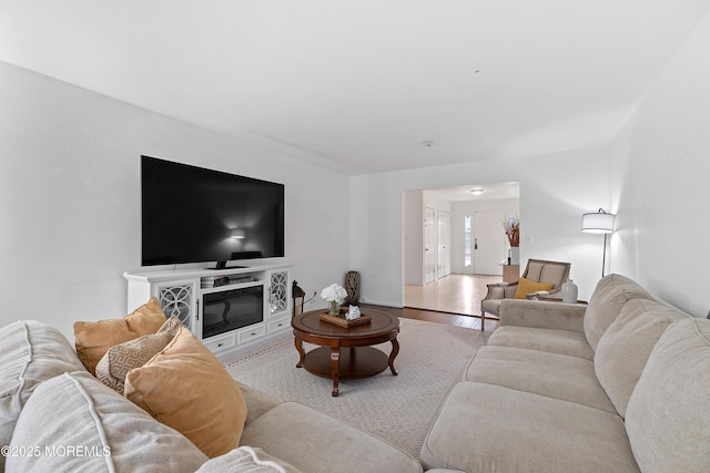 living room featuring wood finished floors