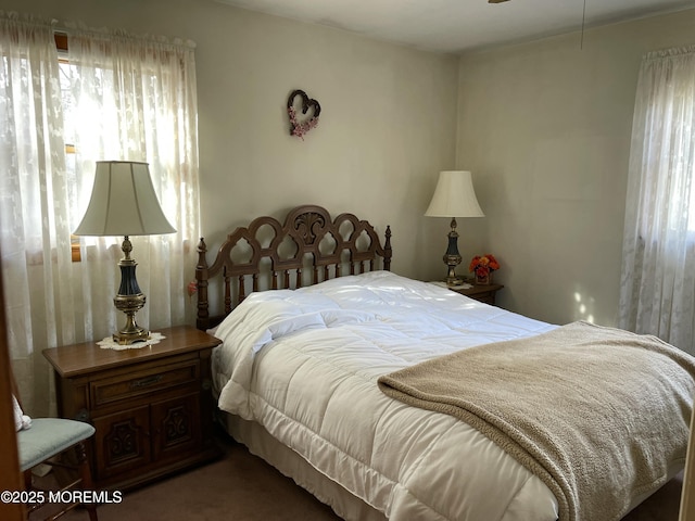 view of carpeted bedroom