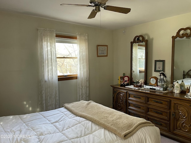 bedroom with ceiling fan