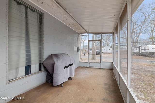 view of sunroom