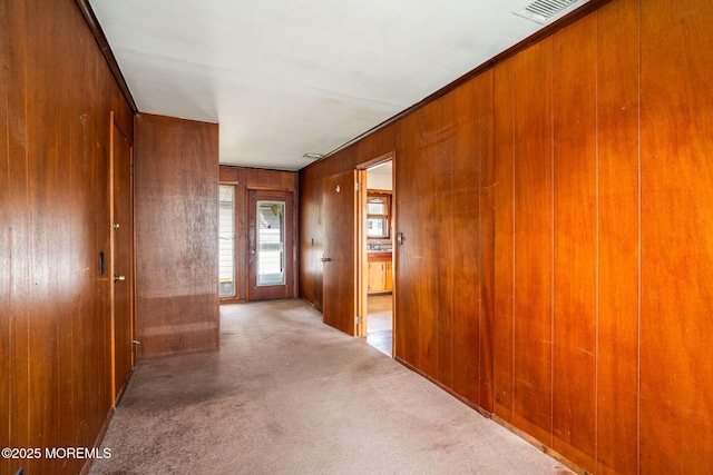 625 Twin River Dr, Forked River, NJ 08731 - hall featuring wood walls and carpet