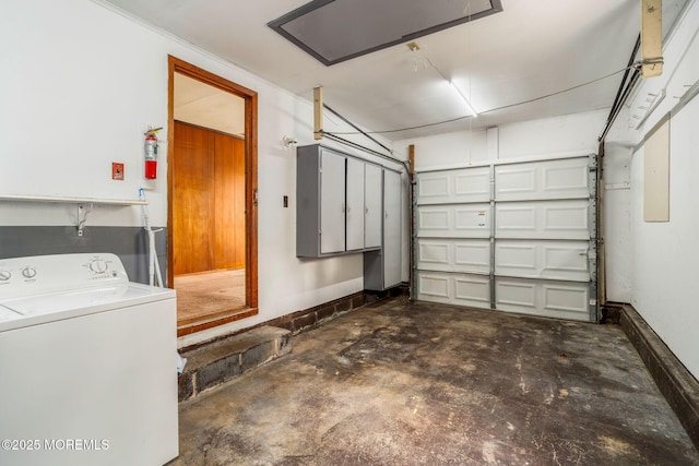 625 Twin River Dr, Forked River, NJ 08731 - garage featuring washer / clothes dryer and baseboards
