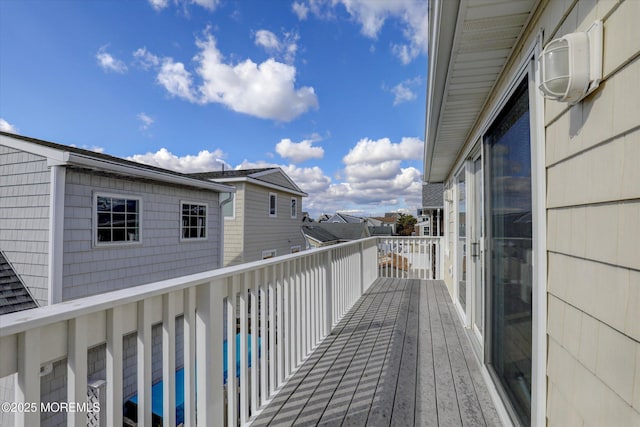 balcony with a residential view