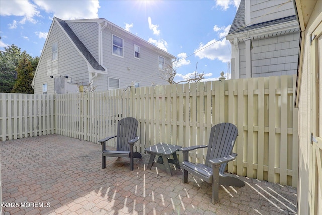 view of patio / terrace with a fenced backyard