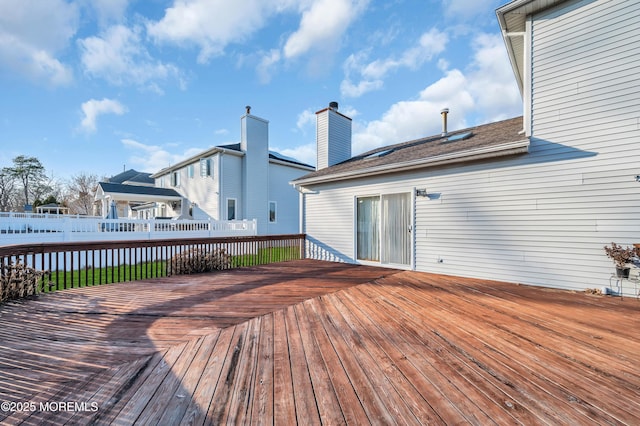 wooden deck with fence