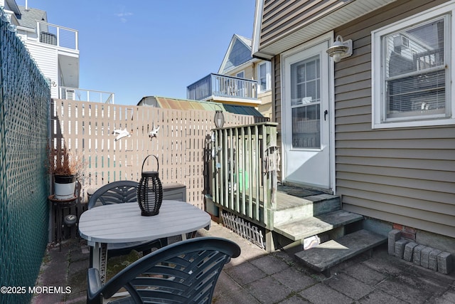 view of patio with fence