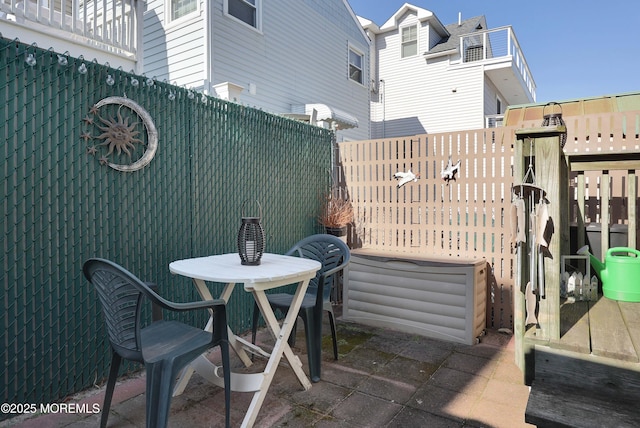 view of patio / terrace featuring a fenced backyard